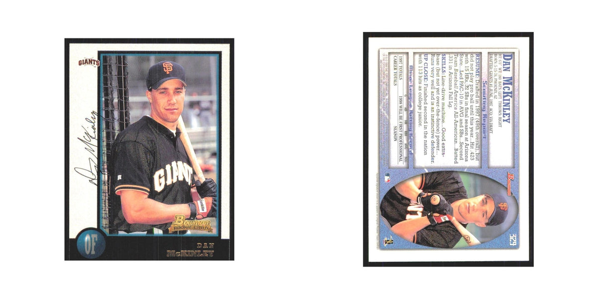 1998 Bowman Dan McKinley RC Giants #329