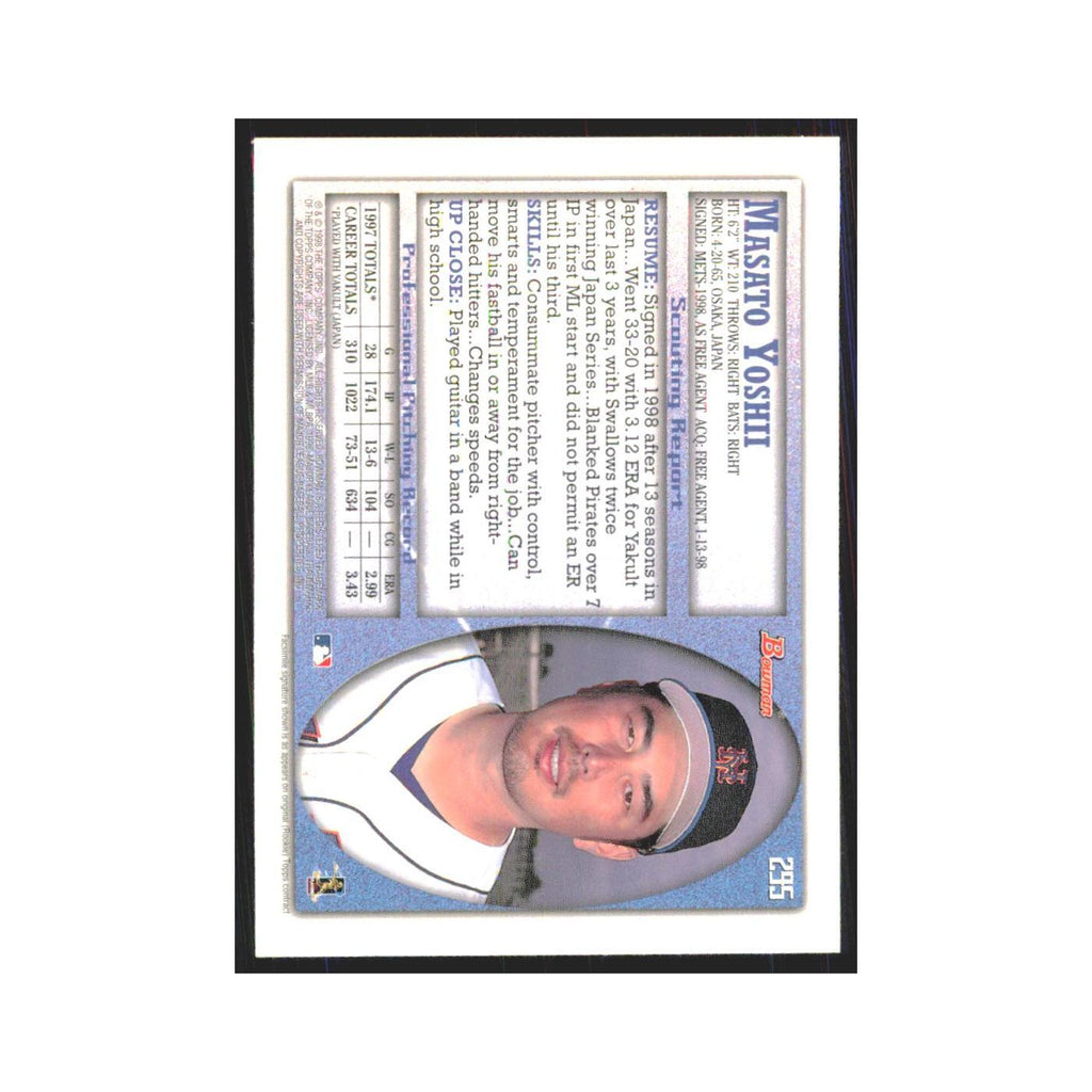 1998 Bowman Masato Yoshii RC Mets #295