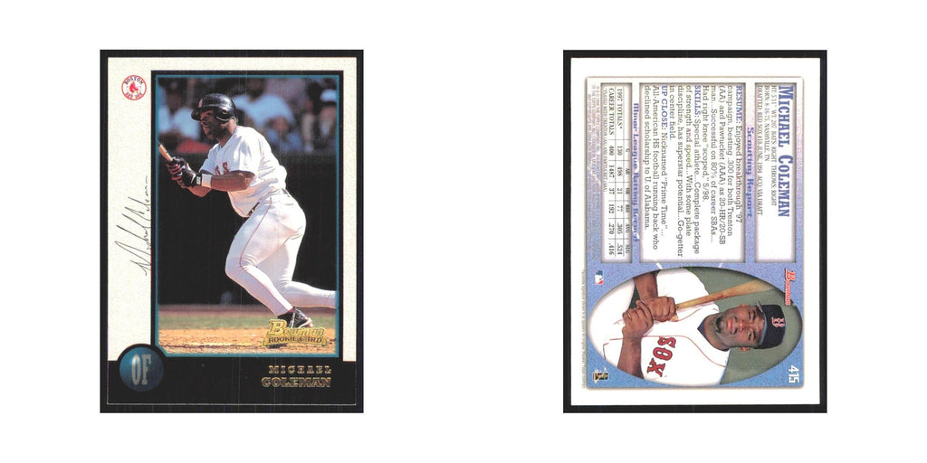 1998 Bowman Michael Coleman RC Red Sox #415