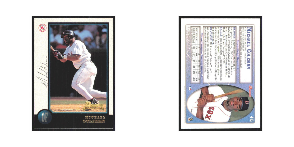 1998 Bowman Michael Coleman RC Red Sox #415