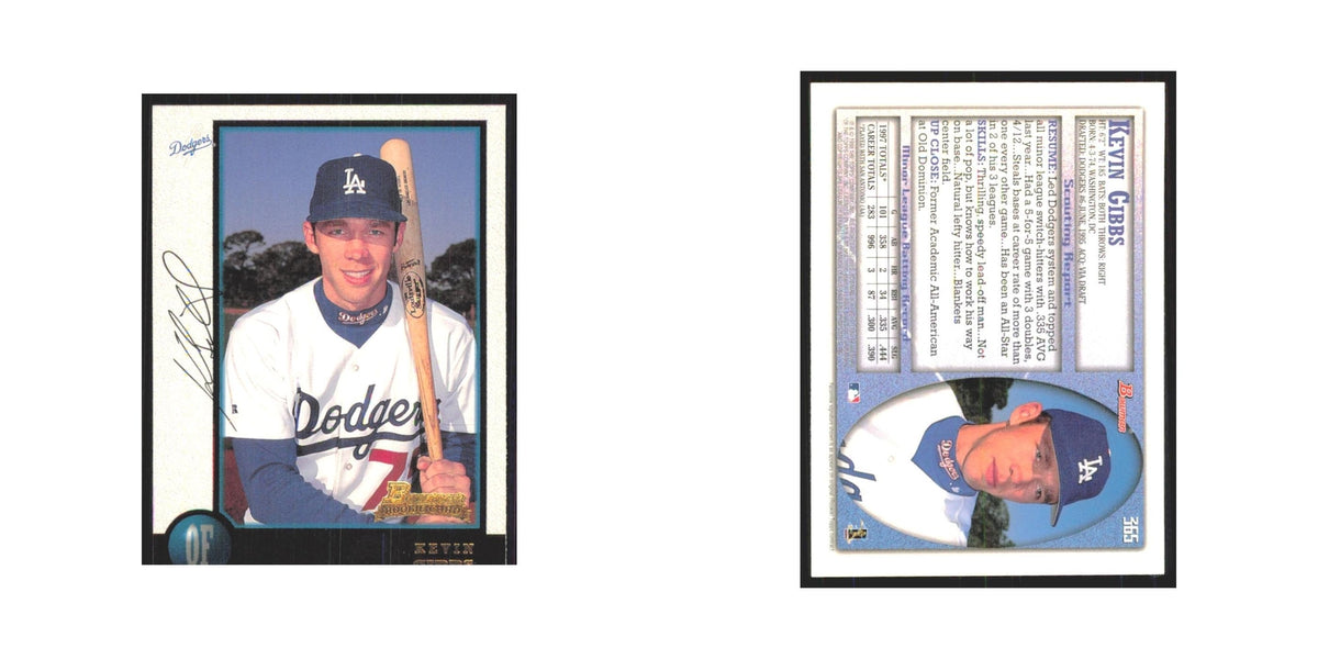 1998 Bowman Kevin Gibbs RC Dodgers #365