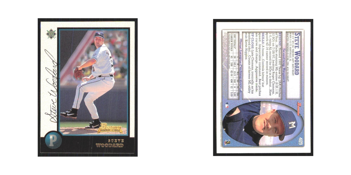 1998 Bowman Steve Woodard RC Brewers #409