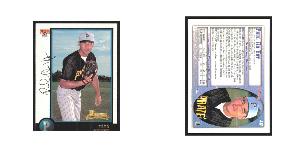 1998 Bowman Paul Ah Yat RC Pirates #417