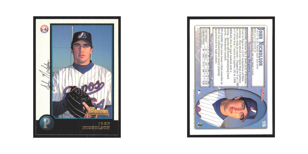1998 Bowman John Nicholson RC Montreal Expos #336