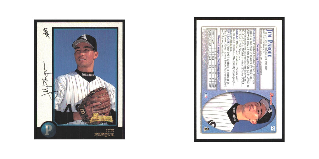 1998 Bowman Jim Parque RC White Sox #351