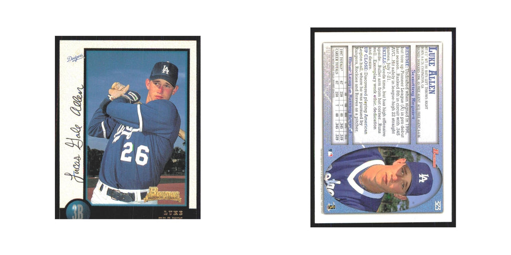 1998 Bowman Luke Allen Dodgers #323