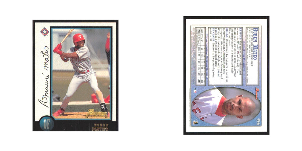 1998 Bowman Ruben Mateo RC Rangers #396