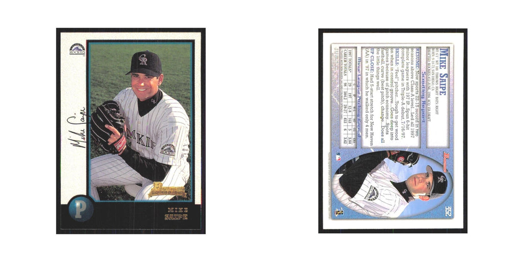 1998 Bowman Mike Saipe RC Rockies #352