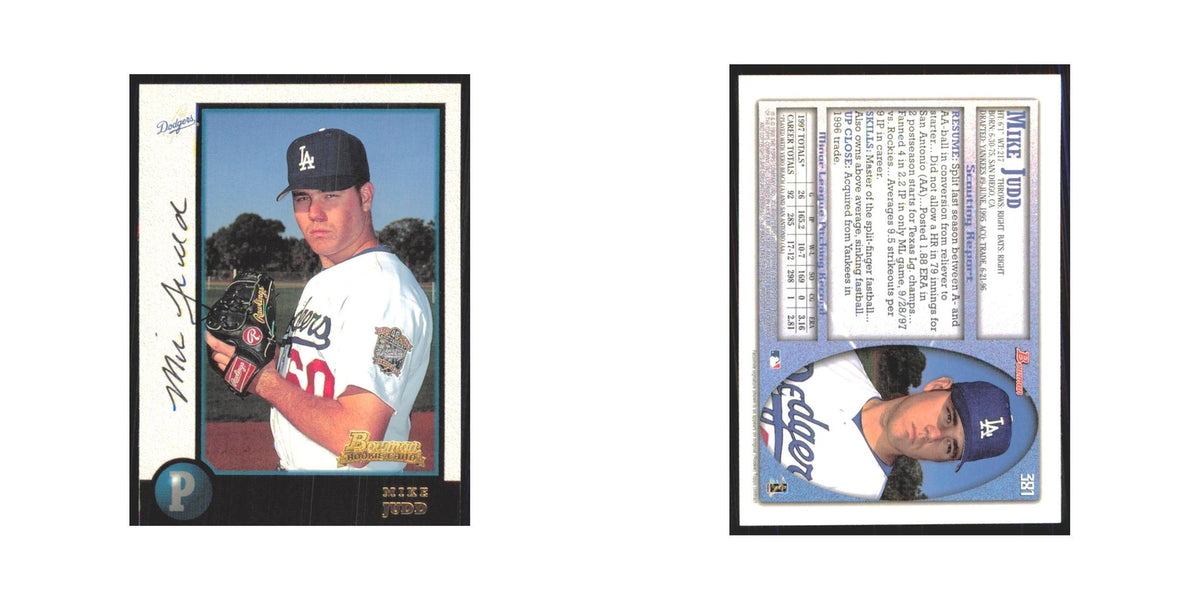 1998 Bowman Mike Judd RC Dodgers #381
