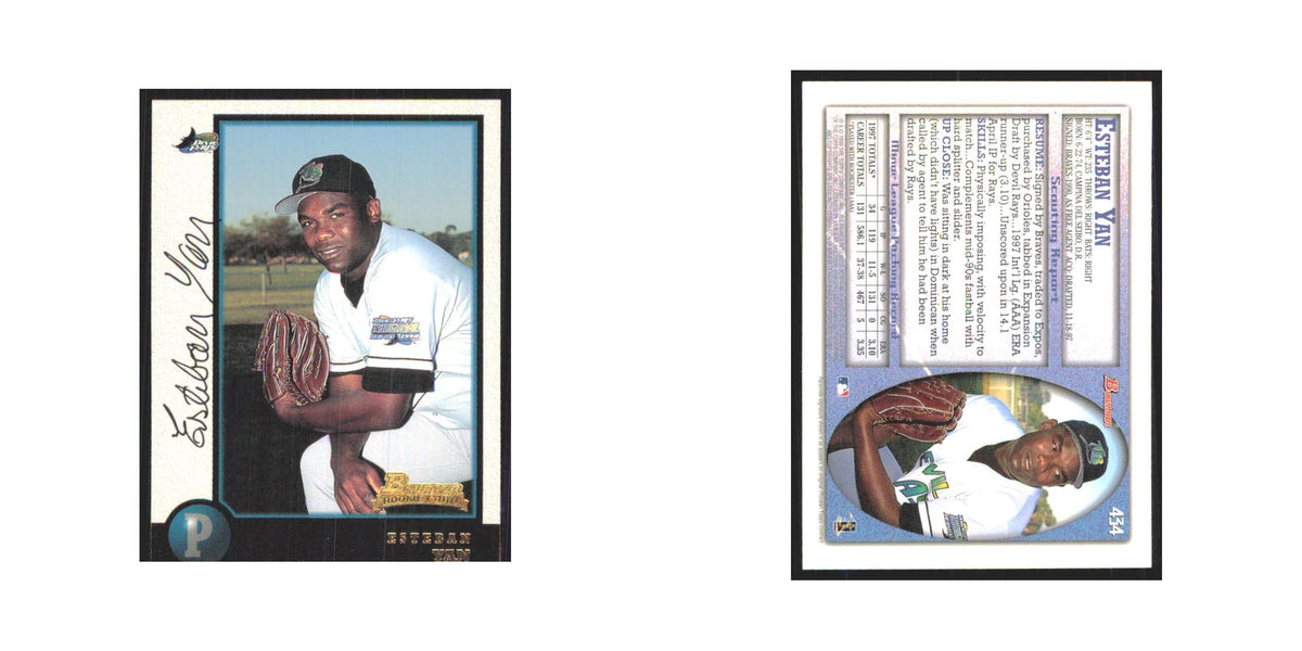 1998 Bowman Esteban Yan RC Rays #434