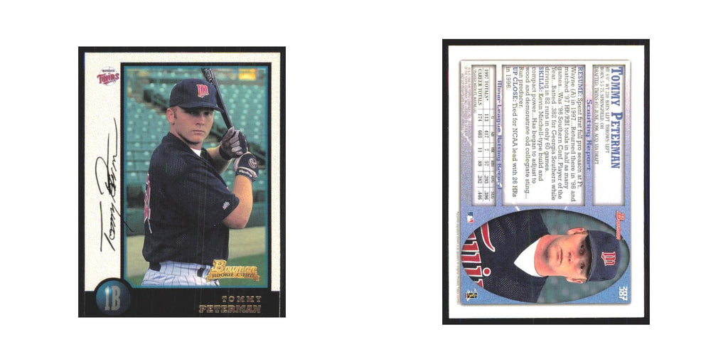 1998 Bowman Tommy Peterman RC Twins #387