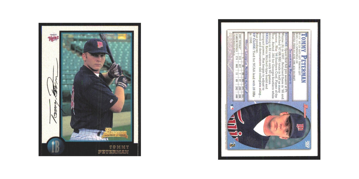 1998 Bowman Tommy Peterman RC Twins #387