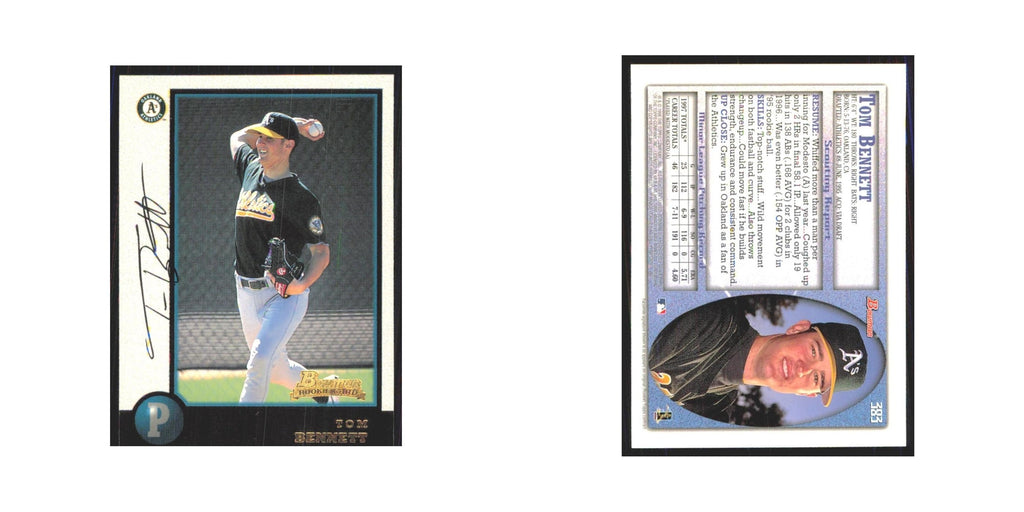 1998 Bowman Tom Bennett RC Athletics #383