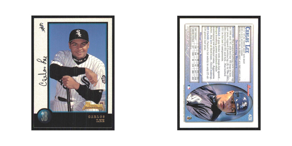 1998 Bowman Carlos Lee RC White Sox #428