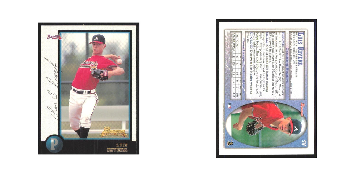 1998 Bowman Luis Rivera RC Braves #317