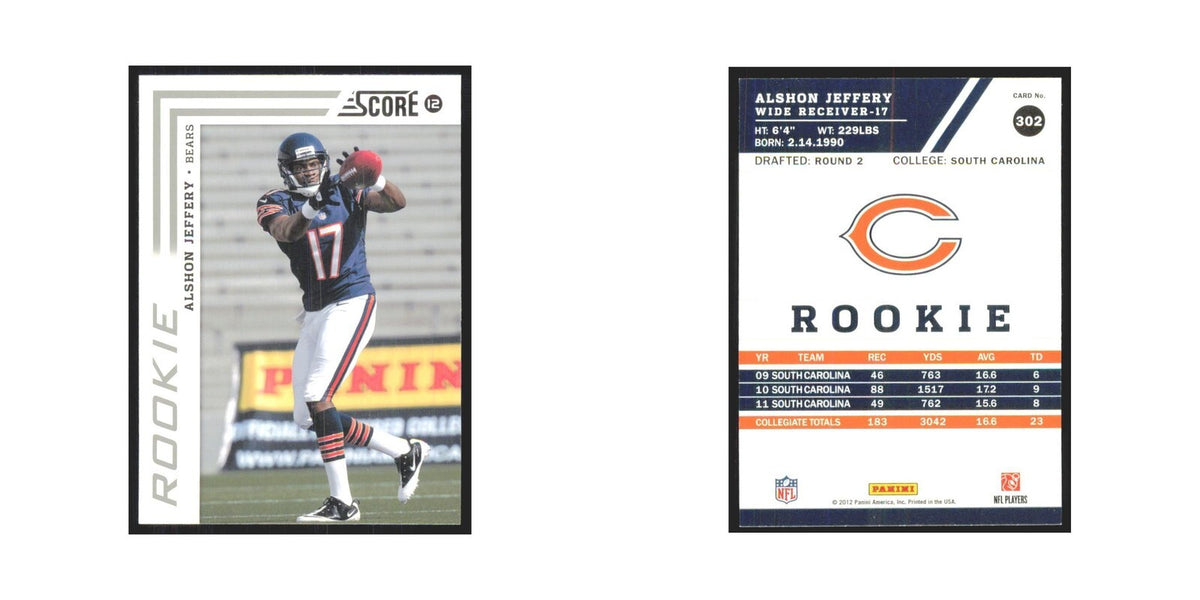 2012 Score Alshon Jeffery RC Bears #302