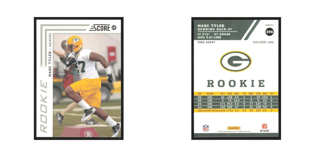 2012 Score Marc Tyler RC Packers #396
