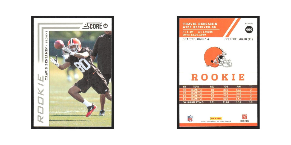 2012 Score Travis Benjamin RC Browns #400