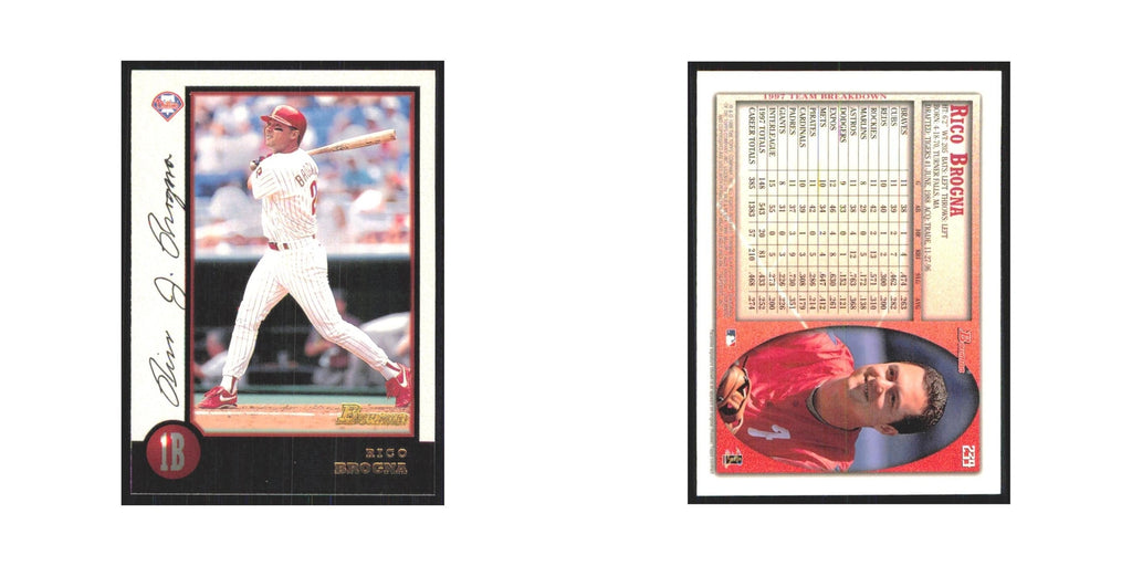 1998 Bowman Rico Brogna Phillies #239