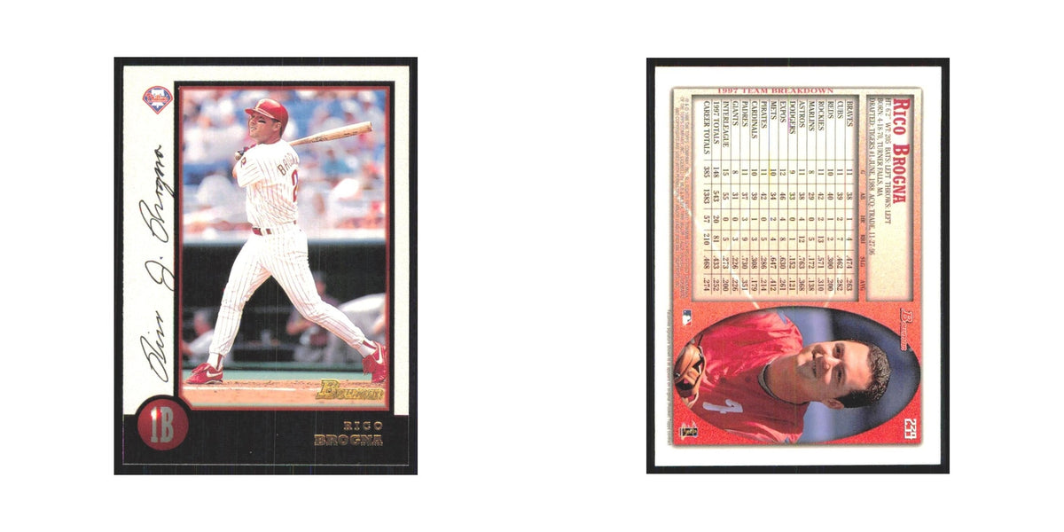 1998 Bowman Rico Brogna Phillies #239