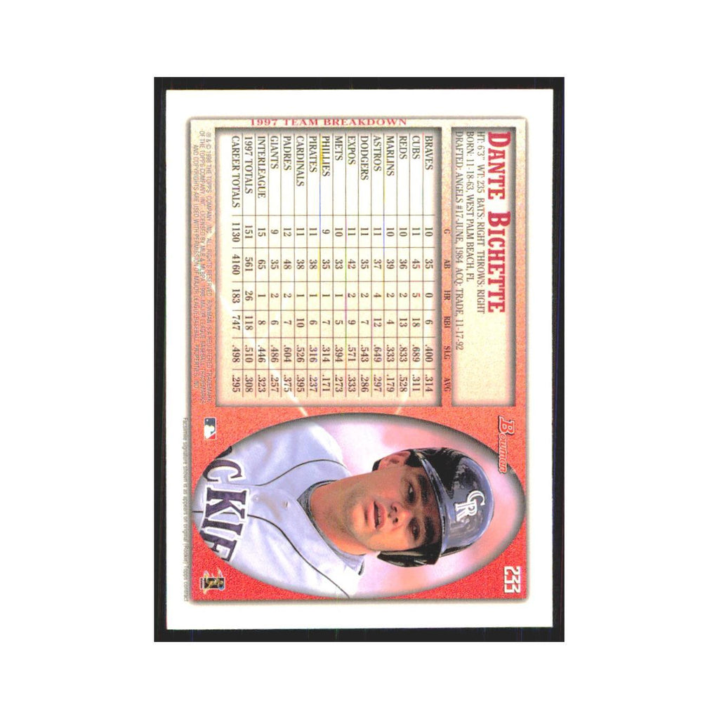 1998 Bowman Dante Bichette Rockies #233