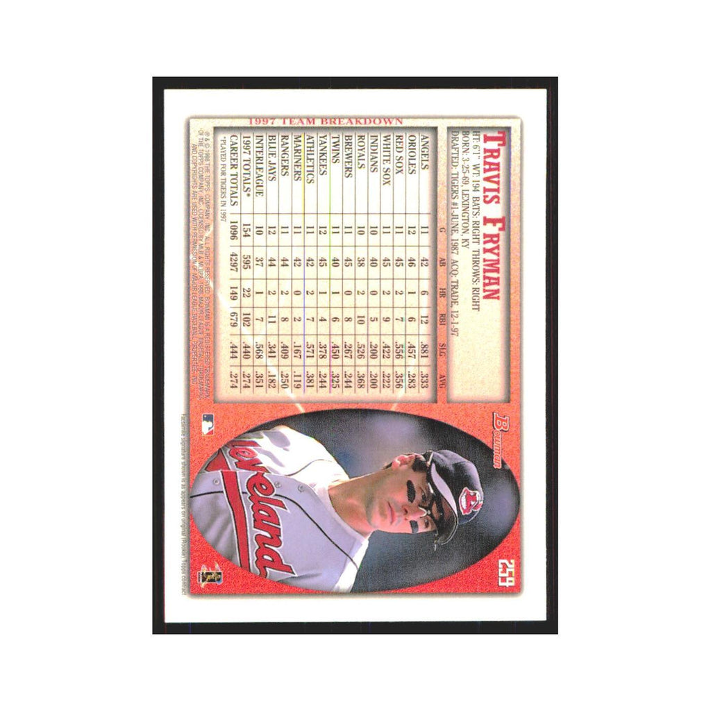 1998 Bowman Travis Fryman Indians #259