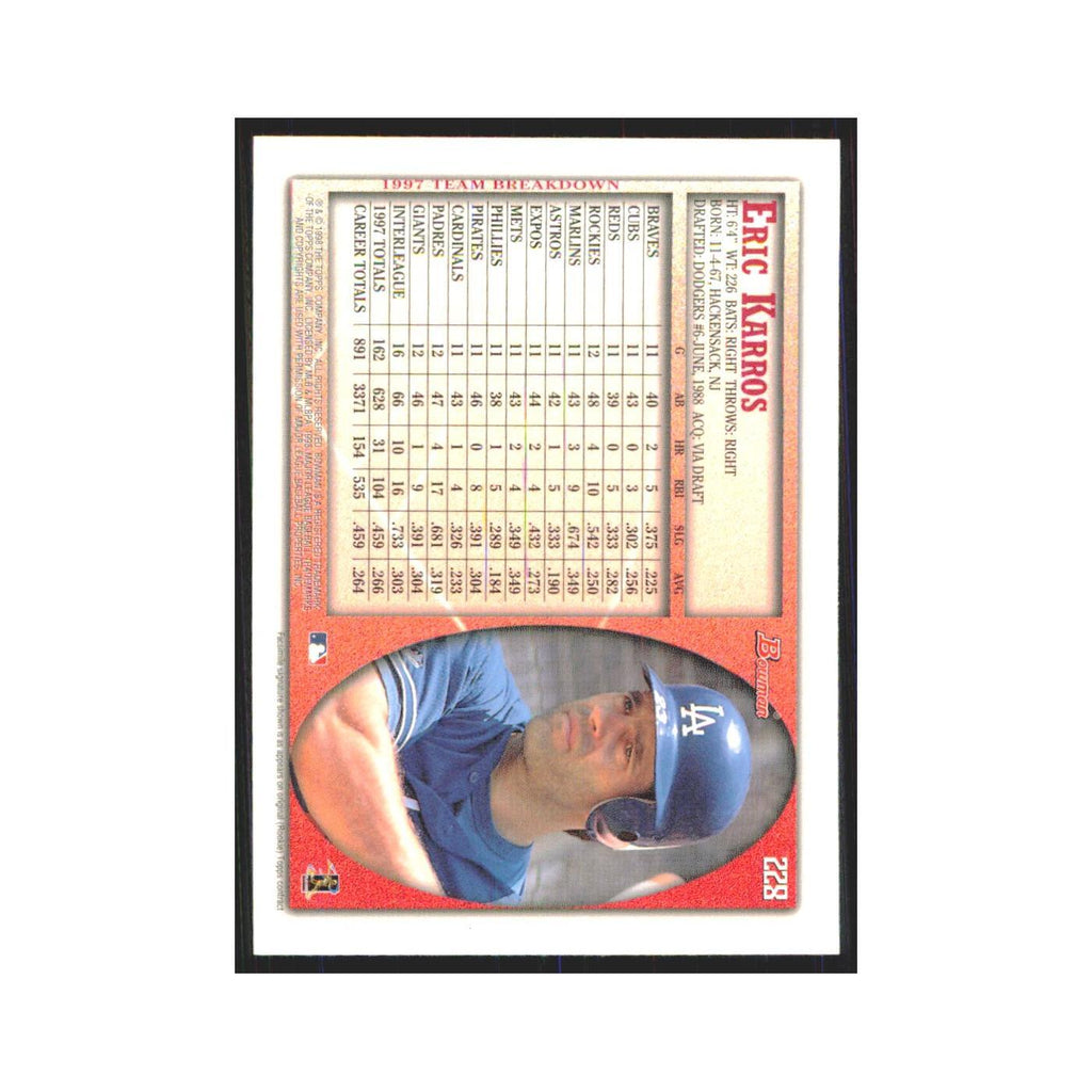 1998 Bowman Eric Karros Dodgers #228
