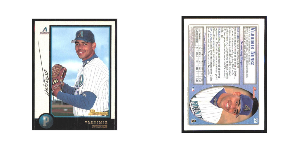 1998 Bowman Vladimir Nunez Diamondbacks #331