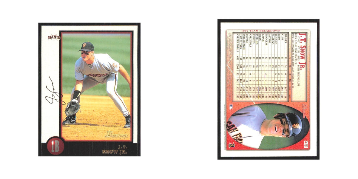 1998 Bowman J.T. Snow Giants #288