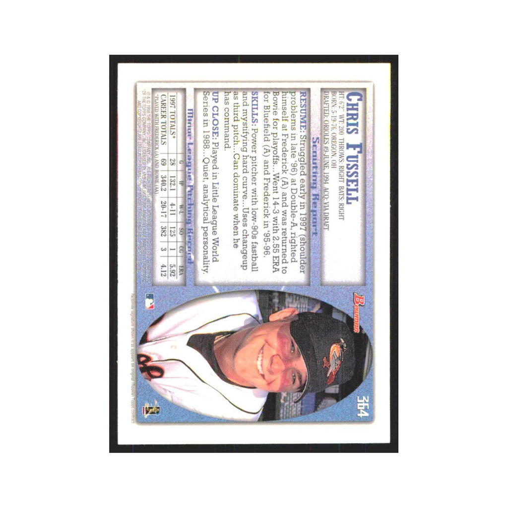 1998 Bowman Chris Fussell Orioles #364