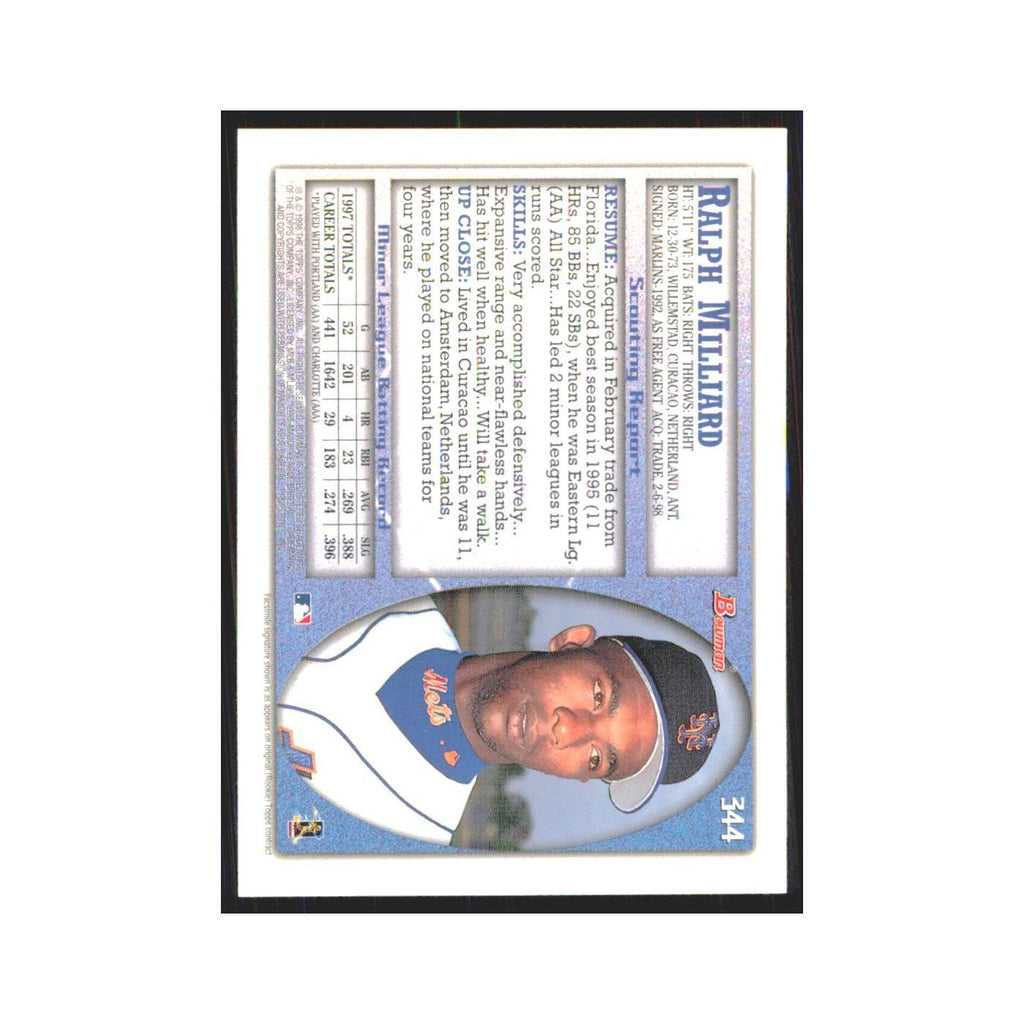 1998 Bowman Ralph Milliard Mets #344