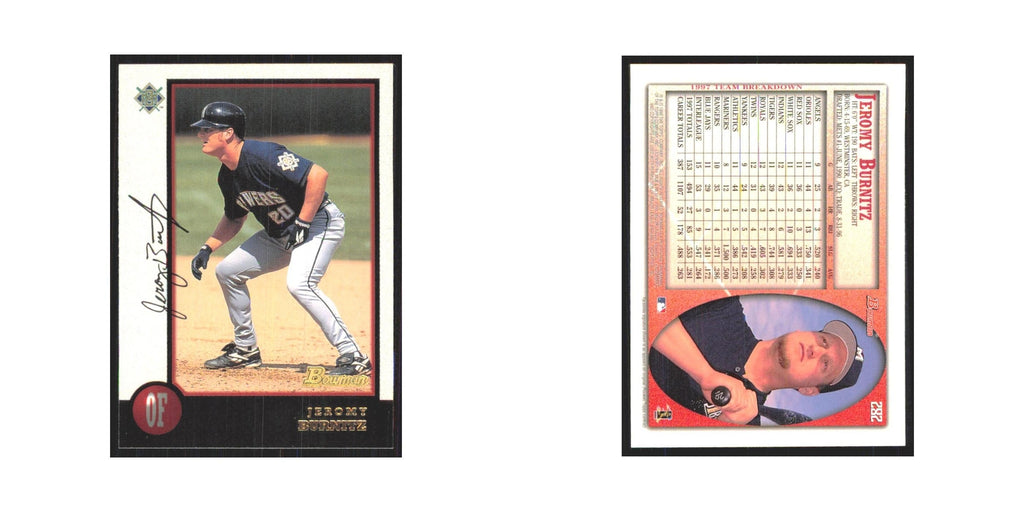 1998 Bowman Jeromy Burnitz Brewers #282