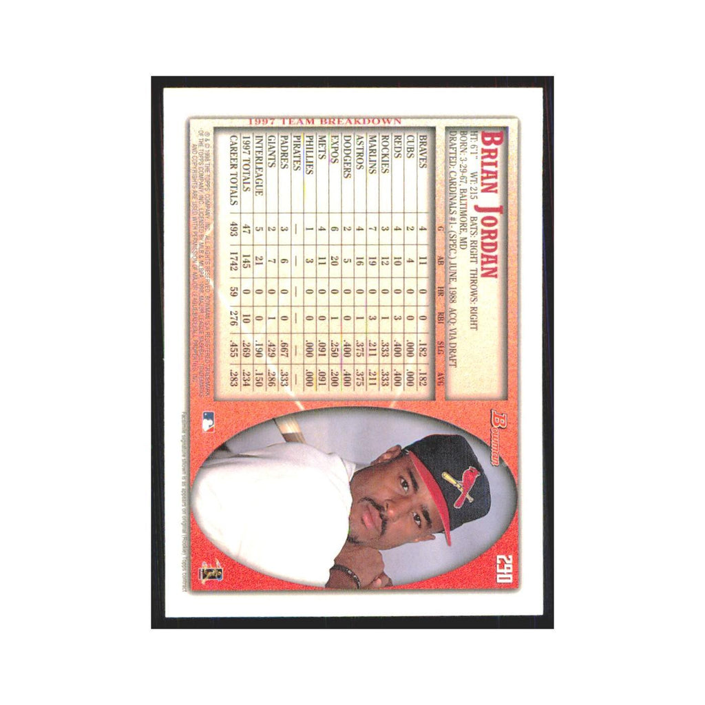 1998 Bowman Brian Jordan Cardinals #290