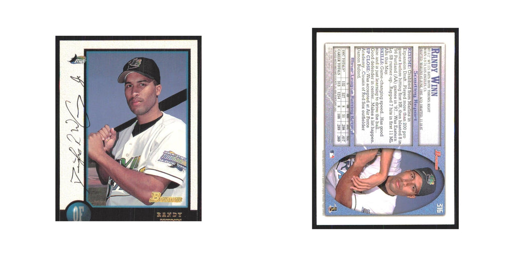 1998 Bowman Randy Winn Rays #316