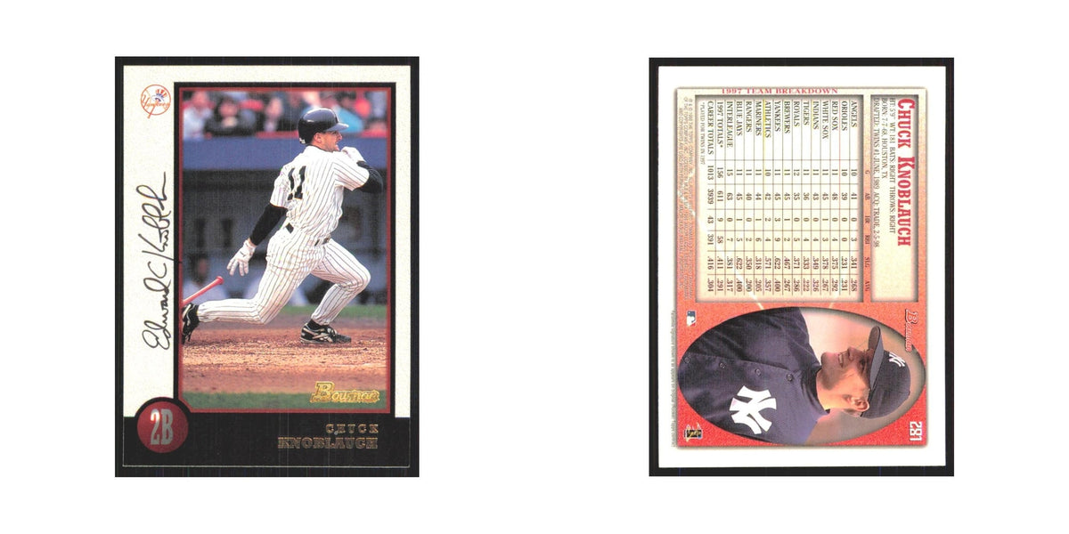 1998 Bowman Chuck Knoblauch Yankees #281