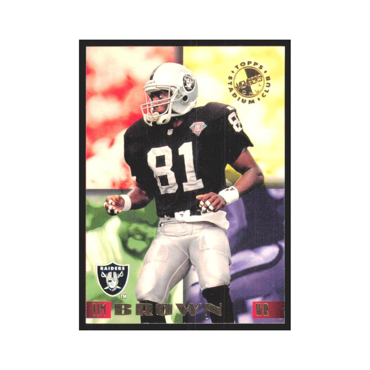 1995 Stadium Club Members Only Tim Brown Los Angeles Raiders #1