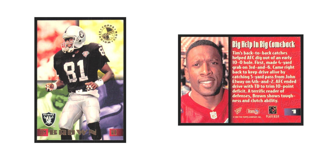 1995 Stadium Club Members Only Tim Brown Raiders #1