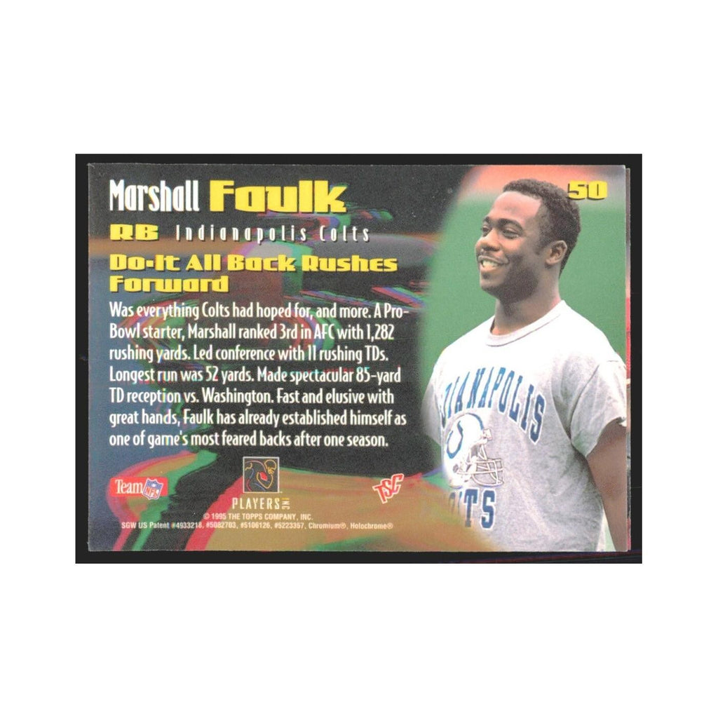 1995 Stadium Club Members Only Marshall Faulk RC Colts #50