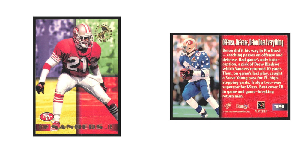 1995 Stadium Club Members Only Deion Sanders 49ers #19