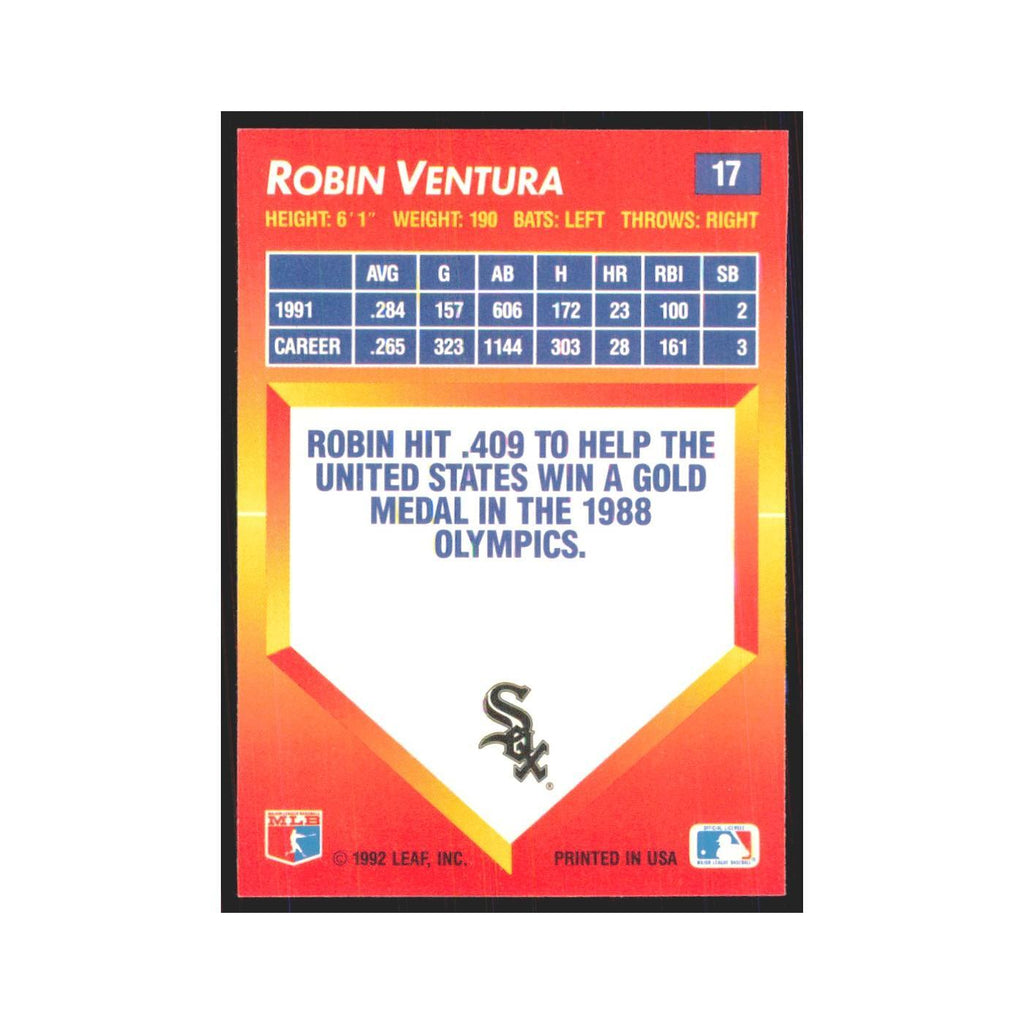 1992 Donruss Triple Play Robin Ventura White Sox #17