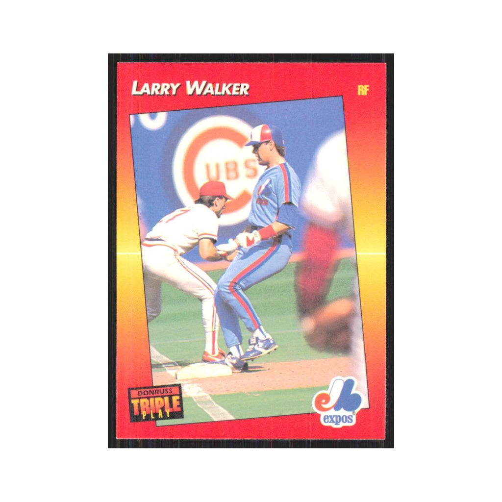 1992 Donruss Triple Play Larry Walker Montreal Expos #89