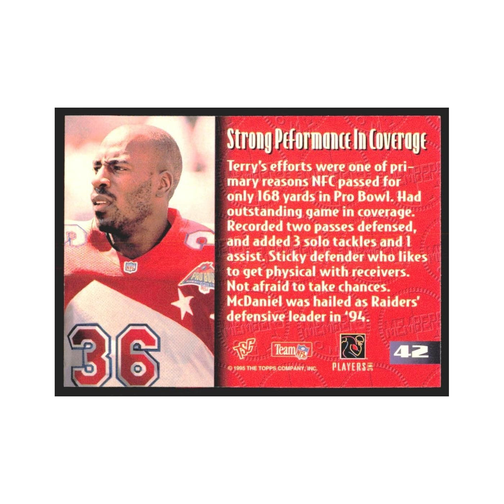 1995 Stadium Club Members Only Terry McDaniel Los Angeles Raiders #42