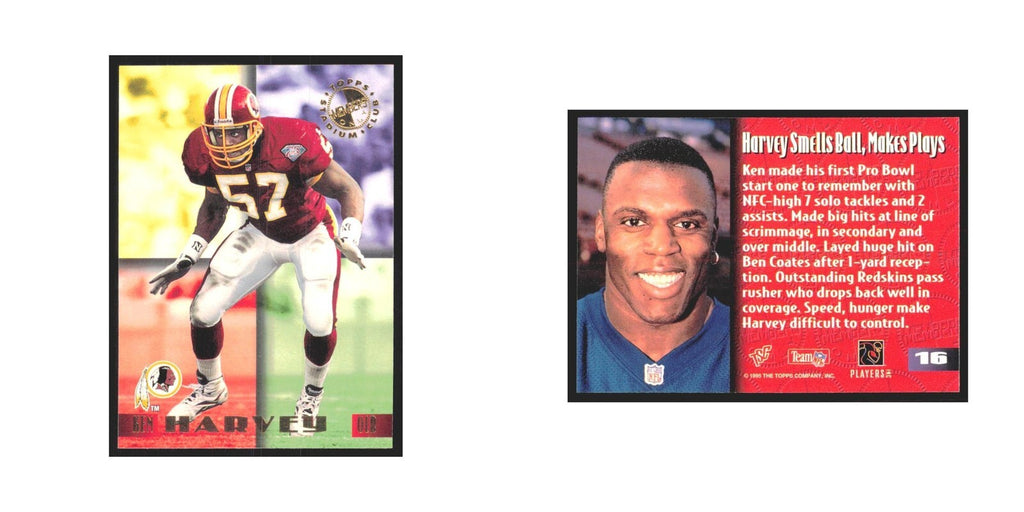 1995 Stadium Club Members Only Ken Harvey Redskins #16