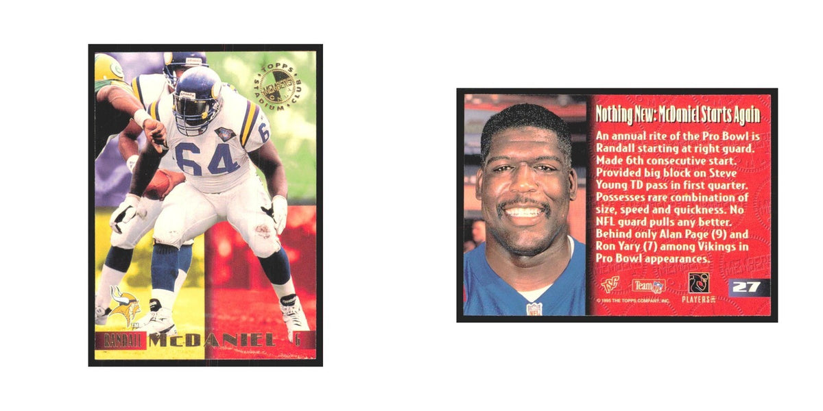1995 Stadium Club Members Only Randall McDaniel Vikings #27
