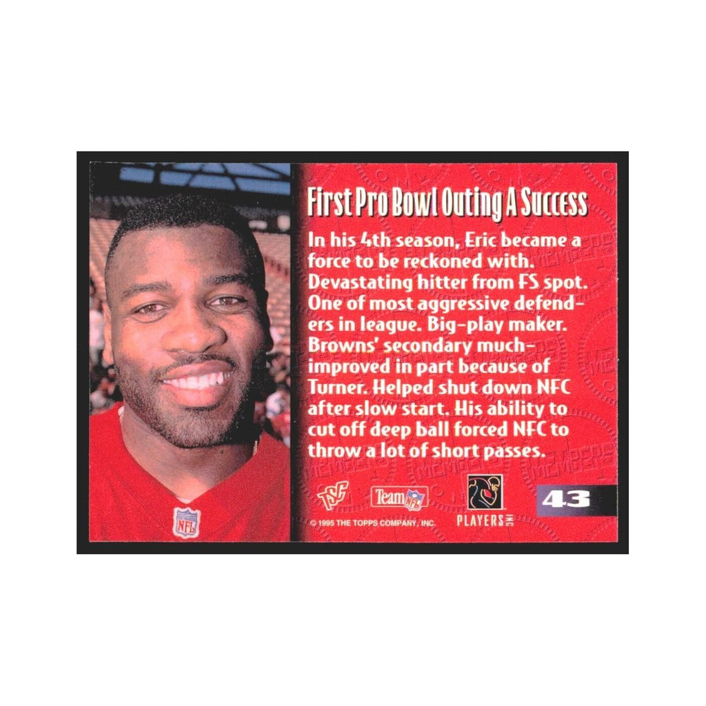 1995 Stadium Club Members Only Eric Turner Browns #43
