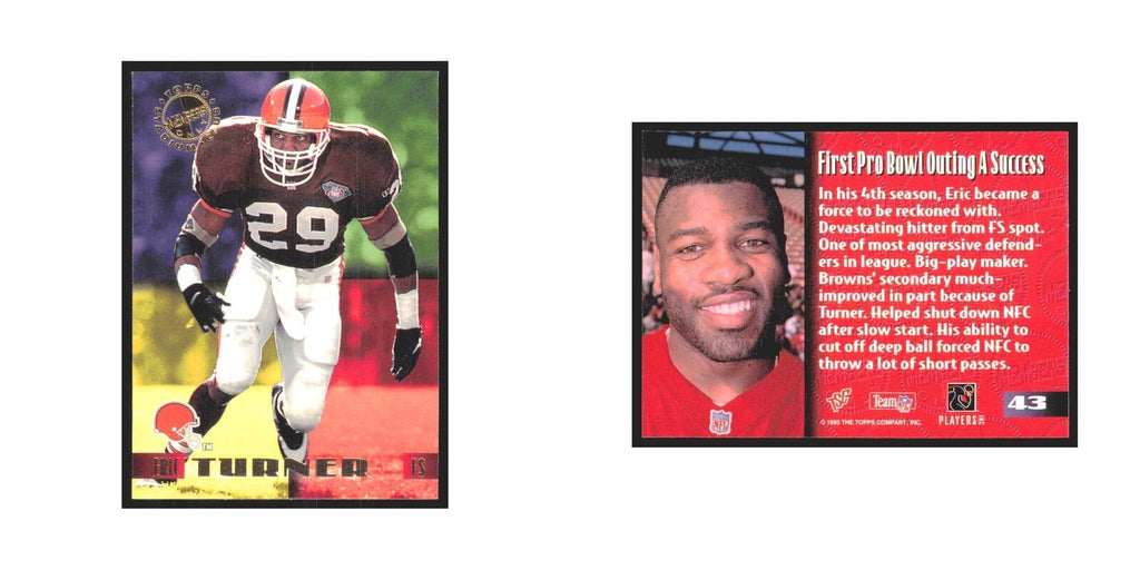 1995 Stadium Club Members Only Eric Turner Browns #43