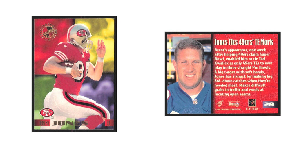 1995 Stadium Club Members Only Brent Jones 49ers #29