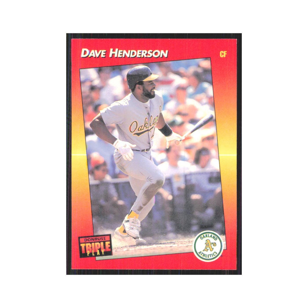 1992 Triple Play Dave Henderson Athletics #166