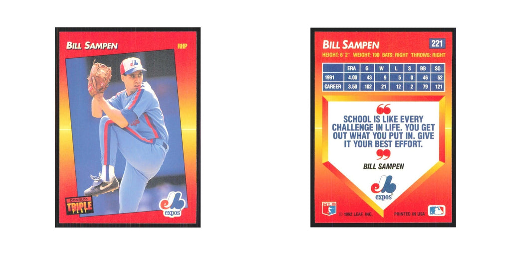 1992 Triple Play Bill Sampen Montreal Expos #221