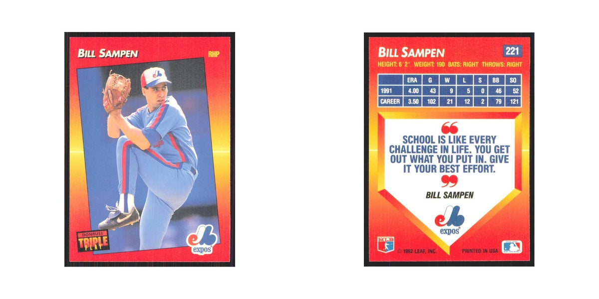 1992 Triple Play Bill Sampen Montreal Expos #221